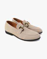 Elias | Lässig Herren-Loafer aus Wildleder mit edlem Metall-Detail – Beige