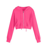 Tahlia | Stylischer Shorty Hoodi – Rosa