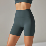 Taillenhohe Sportshorts - SquatSilk – Grün