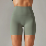 Taillenhohe Sportshorts - SquatSilk – Hellgrün