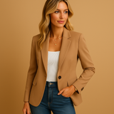 Taillierter Blazer Mit Dehnkomfort - Alexandra – Braun