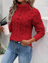 Taillierter Damenpullover - Marta – Rot