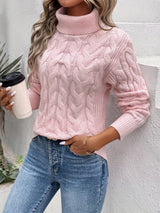 Taillierter Damenpullover - Marta – Hellrosa