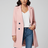 Taillierter Langer Mantel - Leni – Rosa