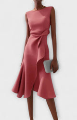 Tailliertes Abendkleid Mit Faltendetails - Karla – Rosa