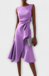 Tailliertes Abendkleid Mit Faltendetails - Karla – Lila