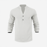 Stephan™ Hemd Aus Baumwoll-Leinen Mit Minimalistischem Design – Weiß