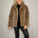 Panther Luxe™ Mantel aus Plüschfell mit Wildtierprint / Die kühne Seite Femininer Eleganz! – Klassisch