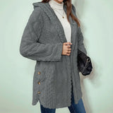Winterfeld™ Long Fit Fleece Mantel / Komfort und Charme an den Kältesten Tagen! – Grau