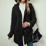 Winterfeld™ Long Fit Fleece Mantel / Komfort und Charme an den Kältesten Tagen! – Schwarz