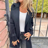 FrostLine Eleganz™ Jacke aus Hochwertiger Gekämmter Wolle mit Gerippten Ärmeln und Eleganten Schnallen / Die Perfekte Balance Zwischen Modernität, Komfort und Zeitlosem Stil! – Schwarz
