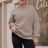 SoftLayer - Sweatshirt aus Hochwertigem, Dickem Strick mit Modernem Stehkragen! – Braun