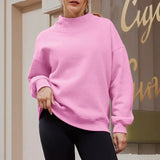 SoftLayer - Sweatshirt aus Hochwertigem, Dickem Strick mit Modernem Stehkragen! – Rosa