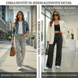 Bethania™ Jeans aus Modernem Denim mit Handgefertigter Blumen-Spitze – Schwarz