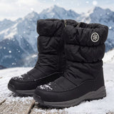 Stockholm™ Winterstiefel gefüttert und wattiert mit rutschfester Profilsohle – Schwarz
