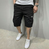 Liam™ Shorts aus Premium-Twill mit großzügigen Cargotaschen – Schwarz