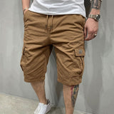 Liam™ Shorts aus Premium-Twill mit großzügigen Cargotaschen – Braun