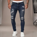 Axel™ Jeans aus Premium-Denim mit Used-Waschung – Dunkelblau