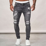 Axel™ Jeans aus Premium-Denim mit Used-Waschung – Grau