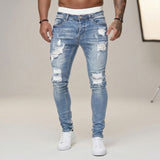 Axel™ Jeans aus Premium-Denim mit Used-Waschung – Hellblau