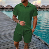 Hugo™ Premium-Set aus strukturiertem Stoff mit Button-up-Hemd – Grün
