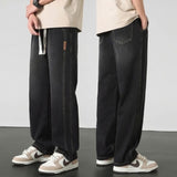 Toronto™ Jeans mit Kordelzugbund und Relaxed Fit – Schwarz