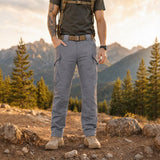 Nolan™ Taktikhose aus strapazierfähigem, wasserdichtem Twill mit zahlreichen Taschen – Grau
