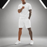 Bryan™ Basic-T-Shirt- und Shorts-Set mit Seitentaschen – Weiß
