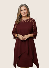 Madumali - Elegantes Und Bequemes Midikleid – Burgund
