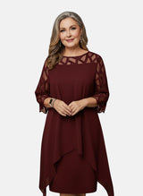 Amelia - Besonders weiches Midikleid – Weinrot
