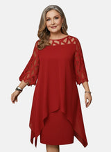 Amelia - Besonders weiches Midikleid – Rot