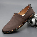 Oneill - Handgefertigte Leder Loafer – Dunkelgrau