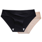 Tief Sitzender Nahtloser Slip - Christina – 5× Schwarz + 5× Beige