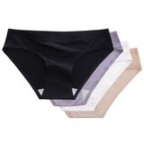 Tief Sitzender Nahtloser Slip - Christina – 2× Weiß + 2× Violett + 3× Schwarz + 3× Beige