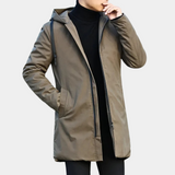 Regenjacke Herren Mit Kapuze | Gefütterter Übergangsmantel Winter – Braun
