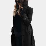 Olly – trenchcoat für damen – Schwarz