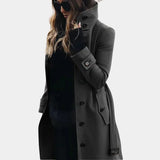 Olly – trenchcoat für damen – Dunkelgrau
