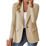 Trisha | Eleganter Langarmblazer – Beige