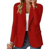 Trisha | Eleganter Langarmblazer – Rot