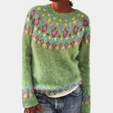 Gemütlicher Strickpullover für Damen | Warme – Grün