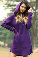 Tunika-Kleid Mit Känguru-Tasche - Pauline – Violett
