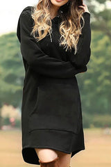 Tunika-Kleid Mit Känguru-Tasche - Pauline – Schwarz