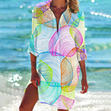 Valencia - Klassisches Sommer Damen Kleid – Regenbogen