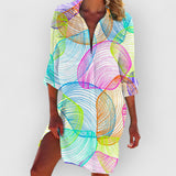 Violet | Farbenfrohes Kleid aus edlen Materialien – Mehrfarbig