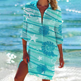 Lorraine - Klassisches bedrucktes Sommerkleid für Damen – Farbe 4