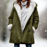 ISABELLA  - Fleece-Wildlederjacke – Grün