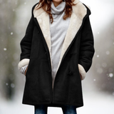 ISABELLA  - Fleece-Wildlederjacke – Schwarz