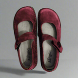 Bequeme Elegante Damen Schnürschuhe – Rotwein