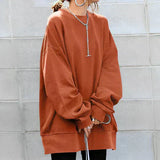 Übergroßer pullover – locker sitzendes, gemütliches sweatshirt – Orange