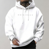 Übergroßer Hoodie im minimalistischen Stil – Weiß